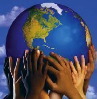 Hands around the globe